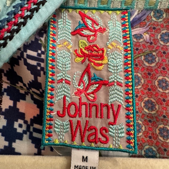 Johnny Was Maci Reversible Kimono Floral Embroidered Ikat Jacket - Picture 4 of 7
